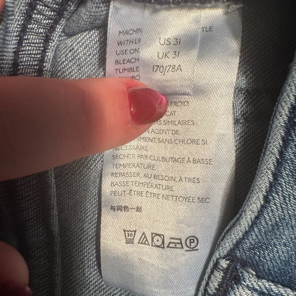 Pilcro and the Letterpress Button-Accent Blue Flare Jeans - Picture 9 of 11